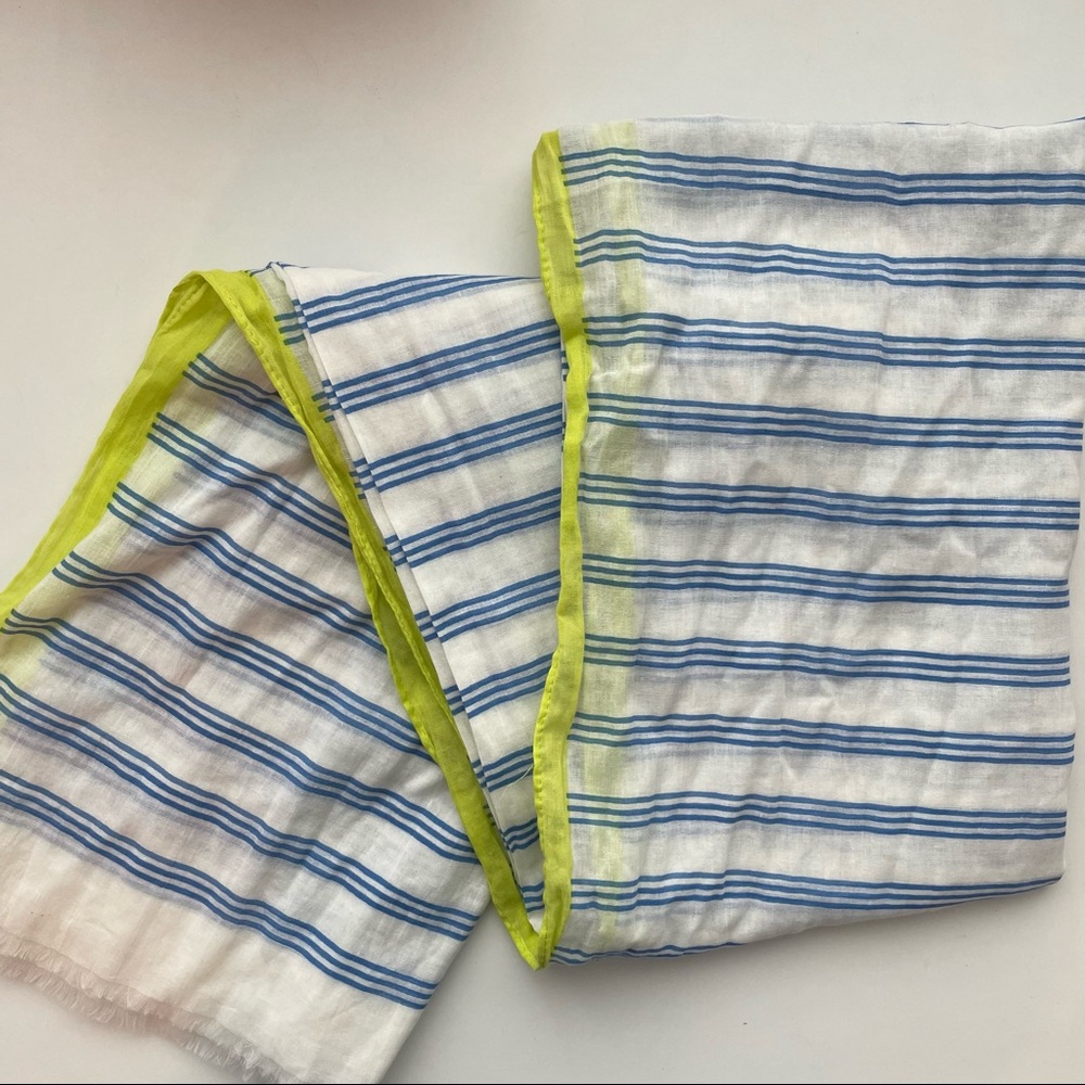 💜HostPick💜 🛍3 for $25🛍 Joe Fresh Striped Scarf with Yellow Edging